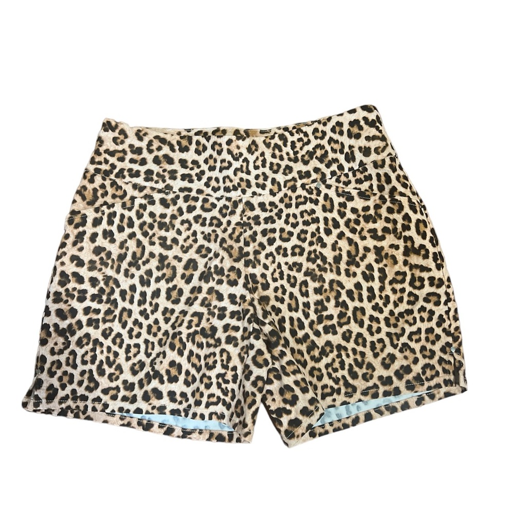 INC International Concepts Animal Print Pull On Stretch Shorts Sz 4